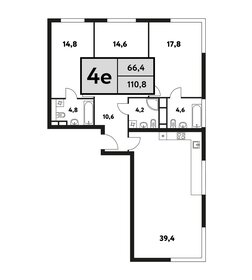 Квартира 110,8 м², 4-комнатная - изображение 1