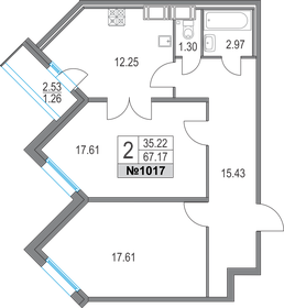 67 м², 2-комнатная квартира 16 400 000 ₽ - изображение 123