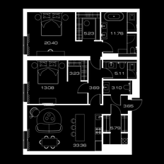 Квартира 110,1 м², 2-комнатная - изображение 2