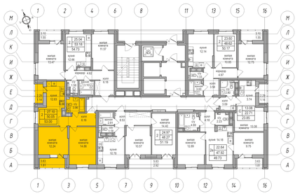 56 м², 2-комнатная квартира 8 300 000 ₽ - изображение 106