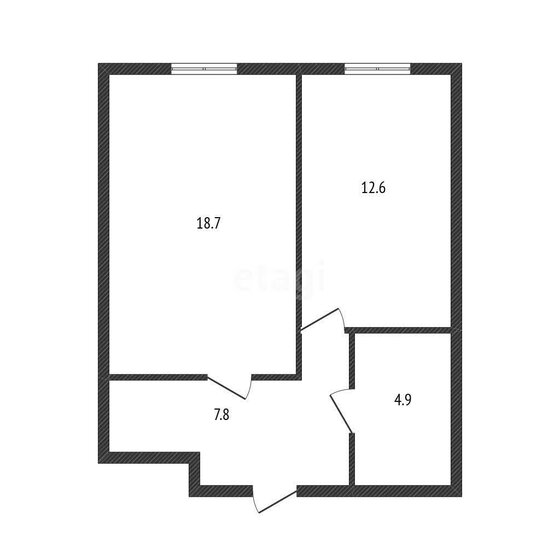 44 м², 1-комнатная квартира 2 640 000 ₽ - изображение 1