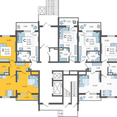 Квартира 60,5 м², 2-комнатная - изображение 2