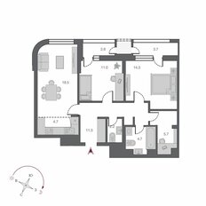 Квартира 75,6 м², 3-комнатная - изображение 4