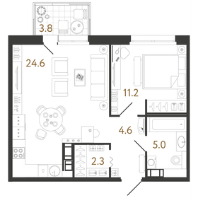 47,7 м², 1-комнатная квартира 17 682 094 ₽ - изображение 65