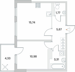 Квартира 38,8 м², 1-комнатная - изображение 1