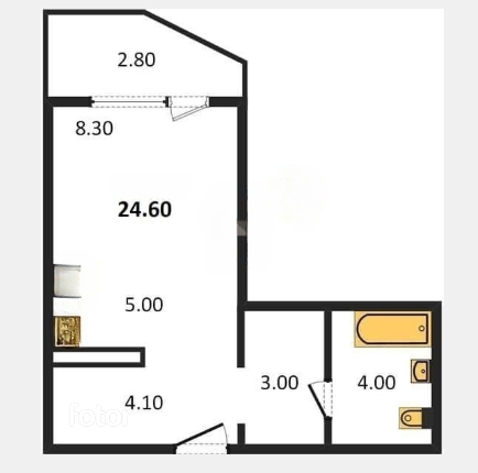 25 м², квартира-студия 5 100 000 ₽ - изображение 50