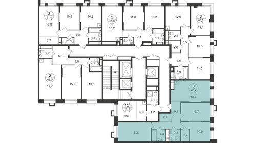 83 м², 3-комнатная квартира 20 900 000 ₽ - изображение 70