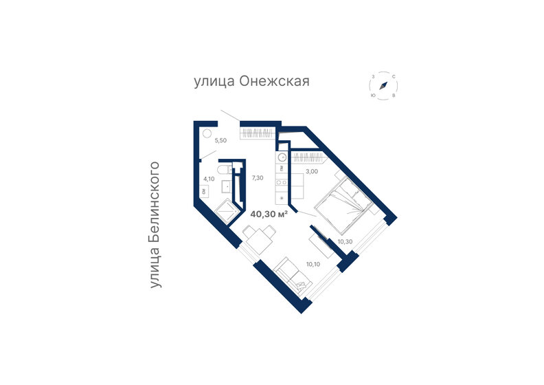 40,5 м², 2-комнатная квартира 8 483 219 ₽ - изображение 20