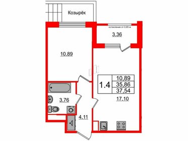 36,3 м², 1-комнатная квартира 6 450 086 ₽ - изображение 21
