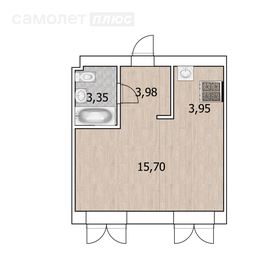 Квартира 27 м², студия - изображение 1