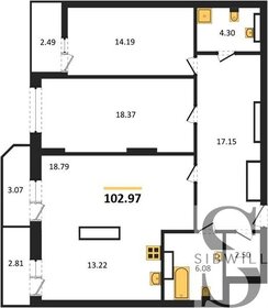 Квартира 103 м², 3-комнатная - изображение 1