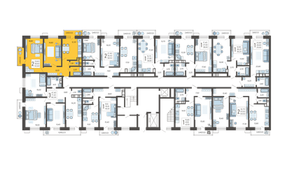 57,7 м², 2-комнатная квартира 4 900 000 ₽ - изображение 152