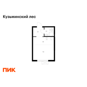 Квартира 23,4 м², студия - изображение 1