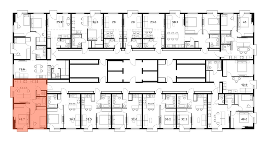 Квартира 49,7 м², 2-комнатная - изображение 2