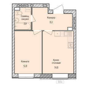 Квартира 39,8 м², 1-комнатная - изображение 1