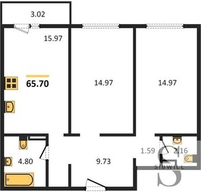 54,7 м², 2-комнатная квартира 6 199 000 ₽ - изображение 91