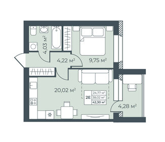 42,6 м², 2-комнатная квартира 3 747 079 ₽ - изображение 38