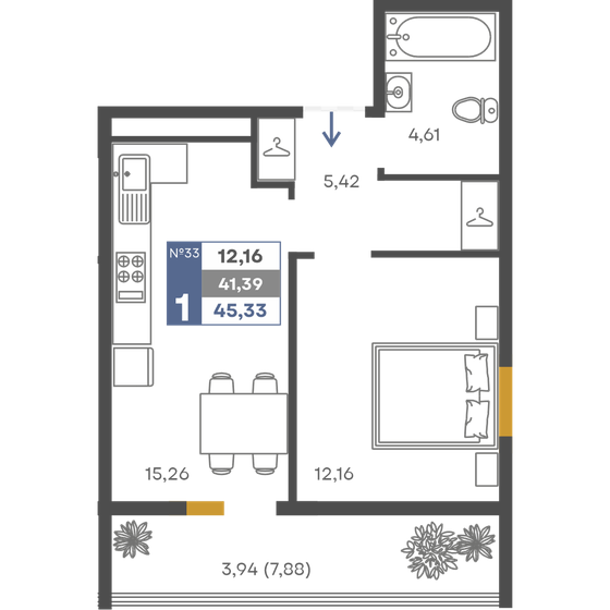 40 м², 1-комнатная квартира 9 950 000 ₽ - изображение 88