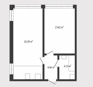 Квартира 53,3 м², 1-комнатная - изображение 1