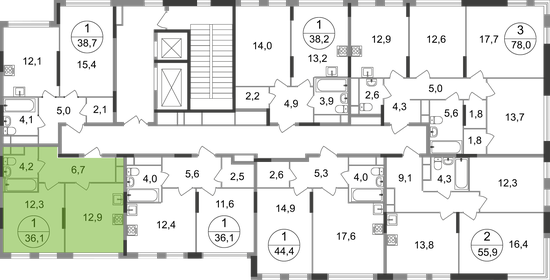 29,2 м², квартира-студия 8 130 000 ₽ - изображение 75