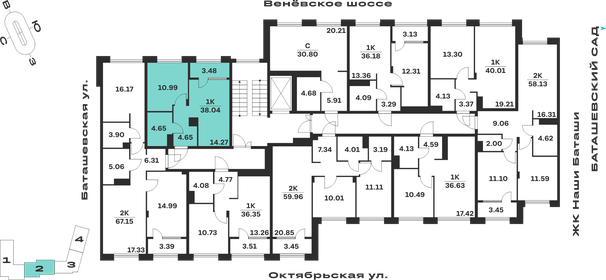 Квартира 38 м², 1-комнатная - изображение 2