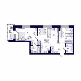 73,9 м², 3-комнатная квартира 7 907 300 ₽ - изображение 65