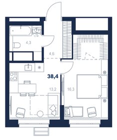 Квартира 38,4 м², 1-комнатная - изображение 1