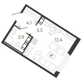 24,3 м², квартира-студия 8 800 000 ₽ - изображение 133