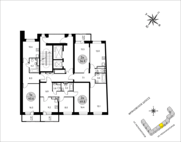 83 м², 3-комнатная квартира 9 500 000 ₽ - изображение 138