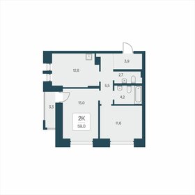 Квартира 59 м², 2-комнатная - изображение 1