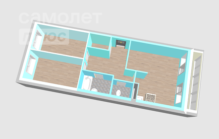 Квартира 87,5 м², 3-комнатная - изображение 2