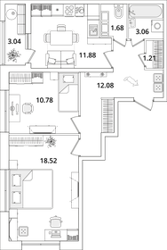 63,1 м², 2-комнатная квартира 16 900 000 ₽ - изображение 75