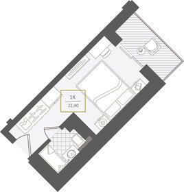 Квартира 22,9 м², студия - изображение 1