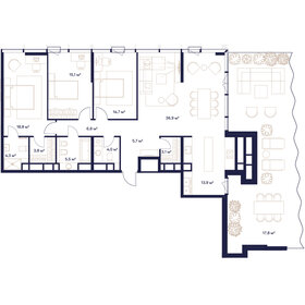 Квартира 150,4 м², 4-комнатная - изображение 1