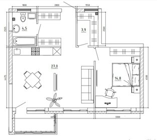 61 м², 3-комнатная квартира 5 300 000 ₽ - изображение 96