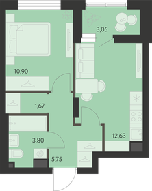 36,3 м², 1-комнатная квартира 4 892 000 ₽ - изображение 23