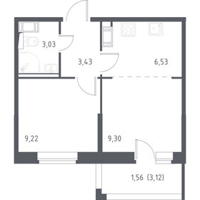 Квартира 33,1 м², 1-комнатная - изображение 1