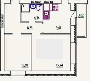 Квартира 48 м², 2-комнатная - изображение 1