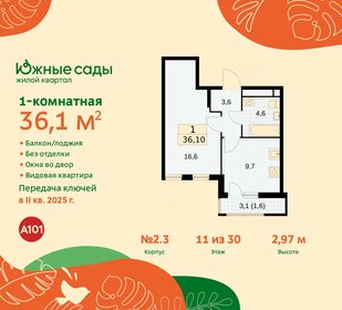 36,1 м², 1-комнатная квартира 10 467 603 ₽ - изображение 32