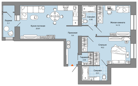106 м², 3-комнатная квартира 16 800 000 ₽ - изображение 102