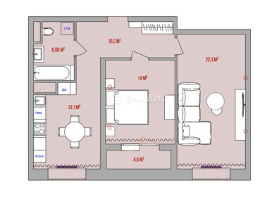 72,5 м², 2-комнатная квартира 29 637 528 ₽ - изображение 20