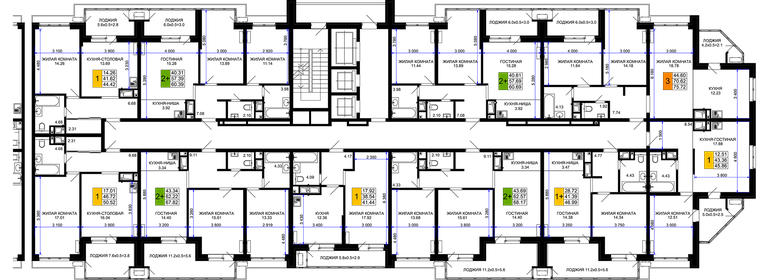 48,5 м², 1-комнатная квартира 5 600 000 ₽ - изображение 19