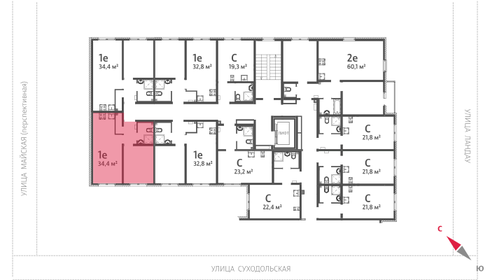 34,4 м², 1-комнатная квартира 4 134 604 ₽ - изображение 17