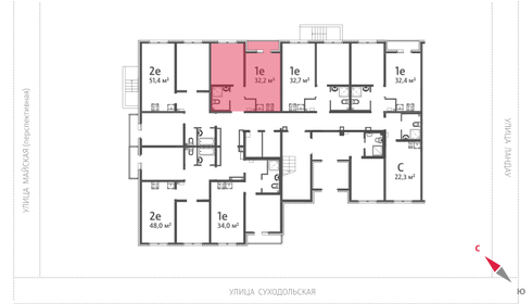 31,6 м², 1-комнатная квартира 3 600 000 ₽ - изображение 50