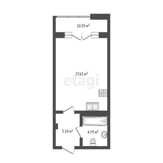 48 м², апартаменты-студия 12 750 000 ₽ - изображение 51