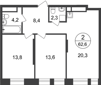 68,7 м², 2-комнатная квартира 15 571 551 ₽ - изображение 94