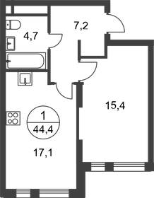 44,4 м², 1-комнатная квартира 13 706 175 ₽ - изображение 39