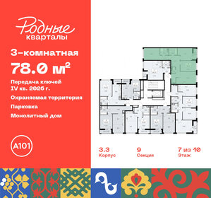 77 м², 3-комнатная квартира 16 000 000 ₽ - изображение 44