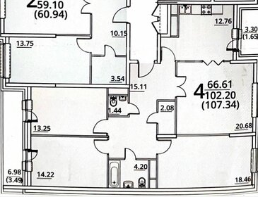 Квартира 107,3 м², 4-комнатная - изображение 1