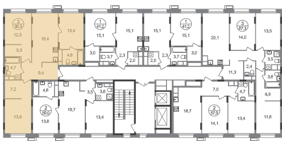 84 м², 4-комнатная квартира 26 900 000 ₽ - изображение 65